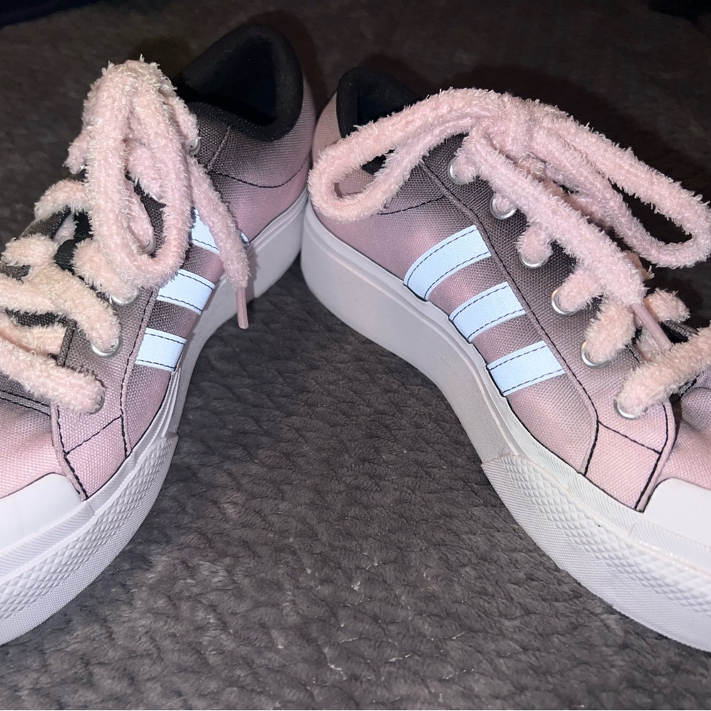 adidas Bravada 2.0 Platform Sneakers with Fuzzy Laces